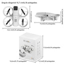 Drone DLI Neo com Câmera 4K para Crianças, Drone Mini a Controle Remoto com Função de Manutenção de Altitude e Modo Sem Cabeça, Auto-Rotação, Quadricóptero com Luz Azul, Proteção Completa das Hélices, 2 Baterias, 4 Hélices Substituíveis e Controle Remoto,