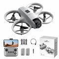 Drone DLI Neo com Câmera 4K para Crianças, Drone Mini a Controle Remoto com Função de Manutenção de Altitude e Modo Sem Cabeça, Auto-Rotação, Quadricóptero com Luz Azul, Proteção Completa das Hélices, 2 Baterias, 4 Hélices Substituíveis e Controle Remoto,