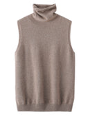 Blusa Feminina Regata de Gola Alta de Lã Ferrazi
