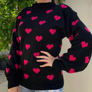Blusa Feminina de Inverno em Tricô com Coração Ferrazi