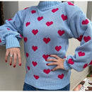 Blusa Feminina de Inverno em Tricô com Coração Ferrazi