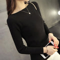 Blusa Feminina de Manga Longa Canelada Ferrazi