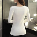 Blusa Feminina de Manga Longa Canelada Ferrazi