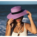 Chapéu Feminino para Praia de Palha Dobrável com Faixa Ferrazi