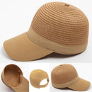 Chapéu Boné Feminino de Palha Aba Curva para Praia Ferrazi