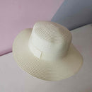 Chapéu Feminino de Praia Estilo Paris com Faixa Aba Média Dobrável Ferrrazi