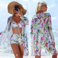 Conjunto Biquíni 3 Peças com Saída de Praia Kimono Ferrazi