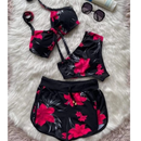 Conjunto Biquíni Feminino 3 Peças Estampado com Shorts Ferrazi