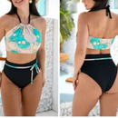 Conjunto Biquíni Feminino Cintura Alta com Top Faixa Ferrazi