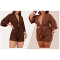 Conjunto Feminino Kimono Manga Flare + Short Saída de Praia Ferrazi