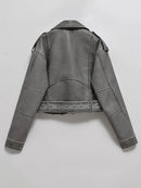 Jaqueta Feminina de Couro Vintage Ferrazi