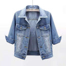 Jaqueta Jeans Feminina Curta Casual Ferrazi