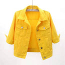 Jaqueta Jeans Feminina Curta Casual Ferrazi