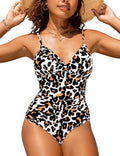 Maiô Feminino de Praia Estampado com Decote em V Ferrazi