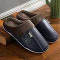 Pantufa Masculina de Couro Impermeável Antiderrapante para Inverno Ferrazi