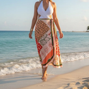Saída de Praia Feminina Saia Envelope Estampada Ferrazi