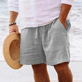 Short Masculino Cargo de Algodão e Linho Ferrazi