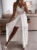 Vestido Feminino Longo de Renda c/Short Ferrazi