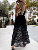 Vestido Feminino Longo de Renda c/Short Ferrazi