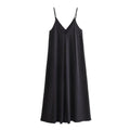 Vestido Feminino Longo de Verão Drapeado com Costas Nua Ferrazi