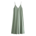 Vestido Feminino Longo de Verão Drapeado com Costas Nua Ferrazi