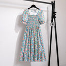 Vestido Feminino Midi Plissado Florido de Verão Ferrazi